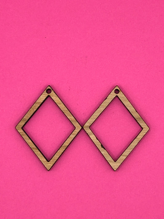 Blank diamond wooden bezel