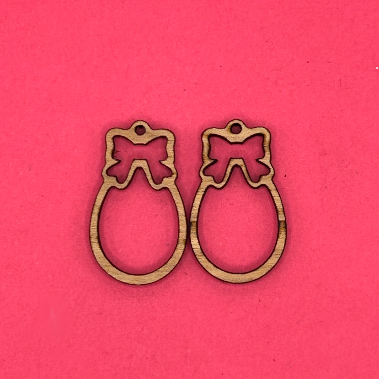 Blank Bow Egg wooden bezels