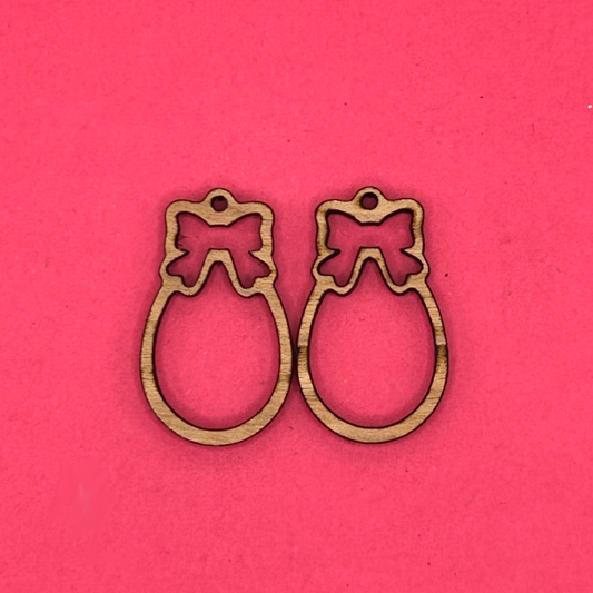 Blank Bow Egg wooden bezels