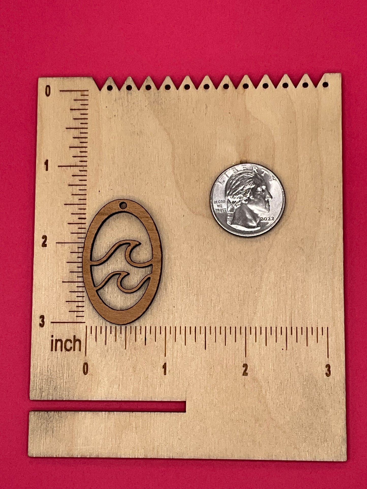 Blank Double Wave Oval wooden bezels