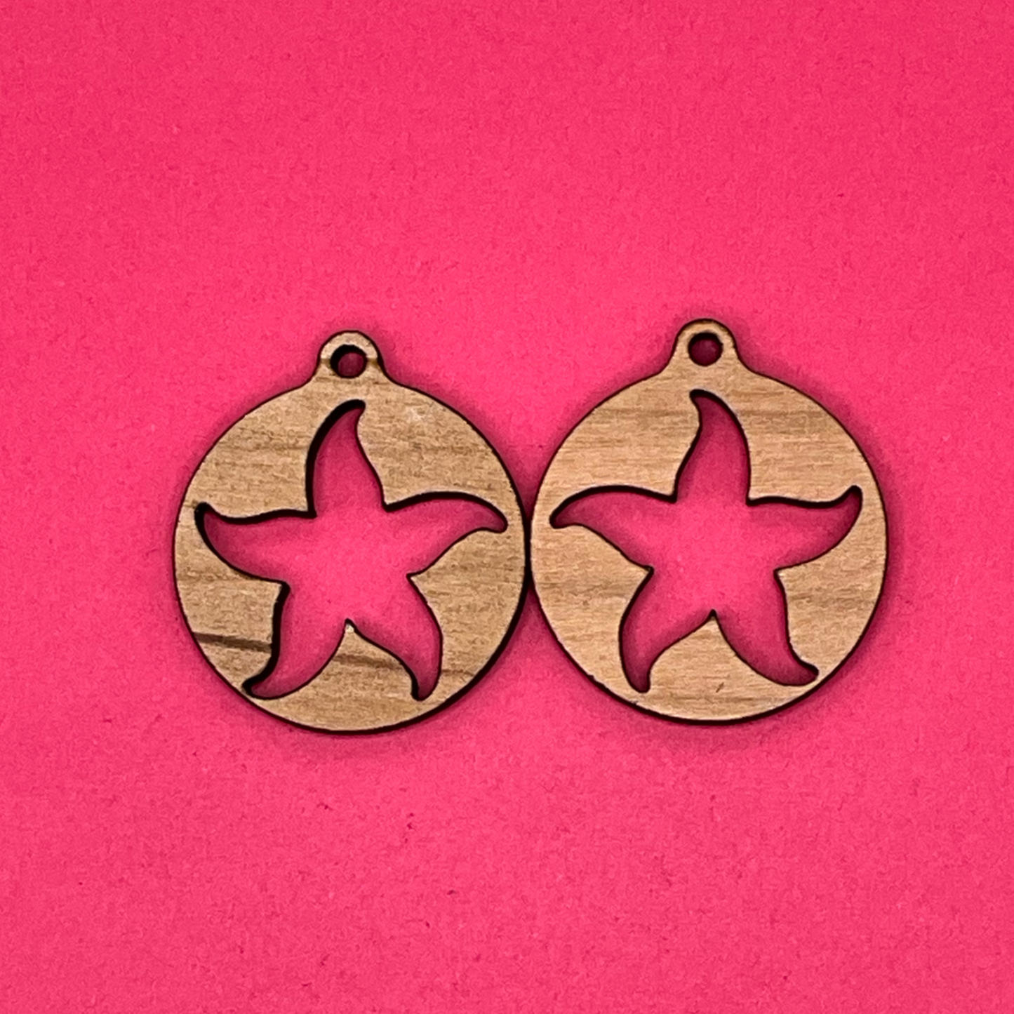 Blank Starfish Hoop wooden bezels