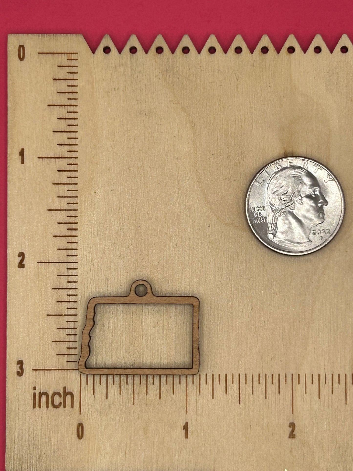 Blank North Dakota wooden bezel