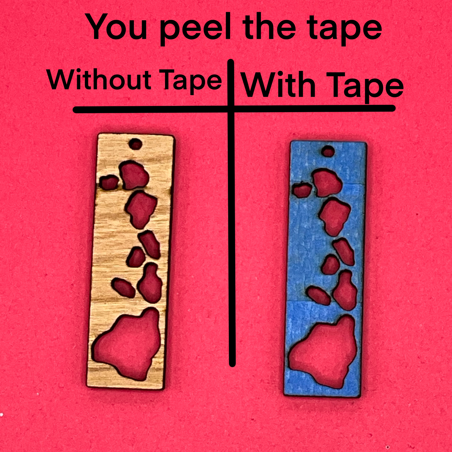 Blank Hawaii Rectangle wooden bezel