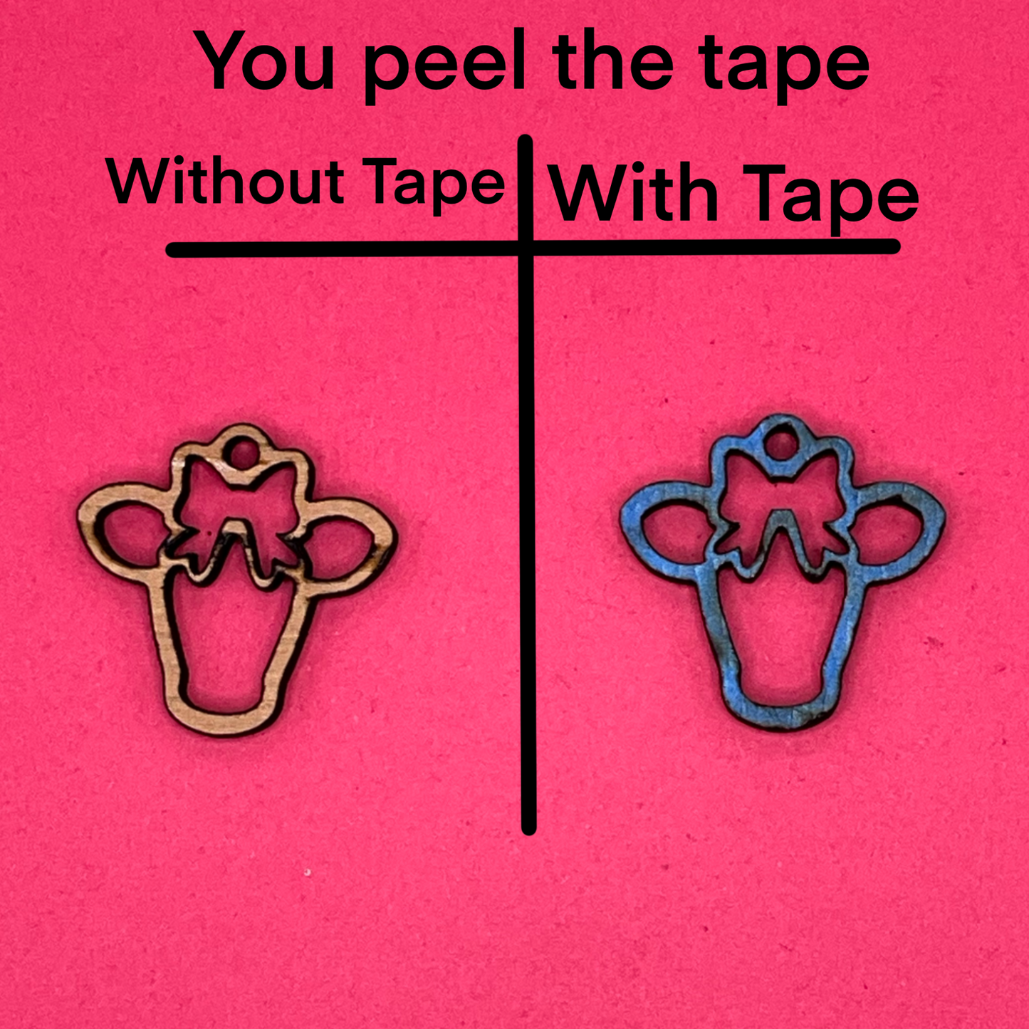 Blank Cow Head Bow wooden bezel