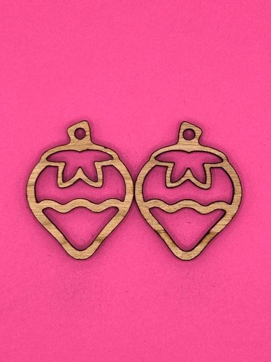 Blank chocolate strawberry wooden bezel