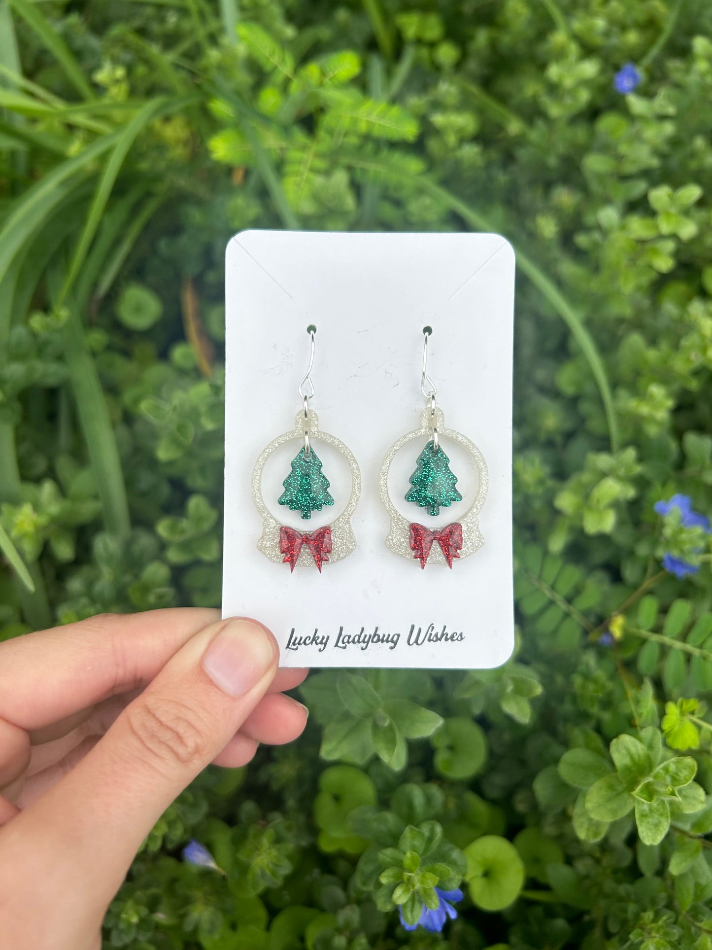 Snowglobe earrings