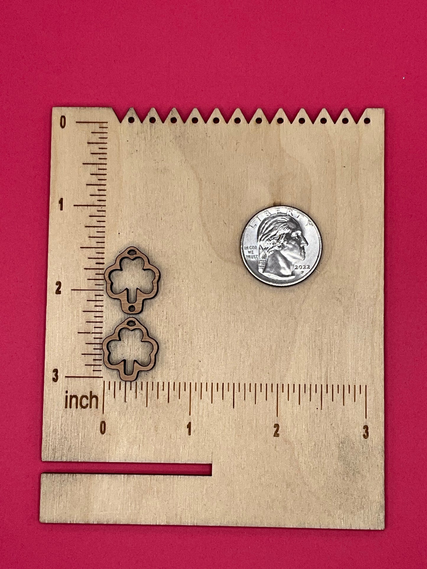 Blank 2 Tier Shamrock wooden bezels