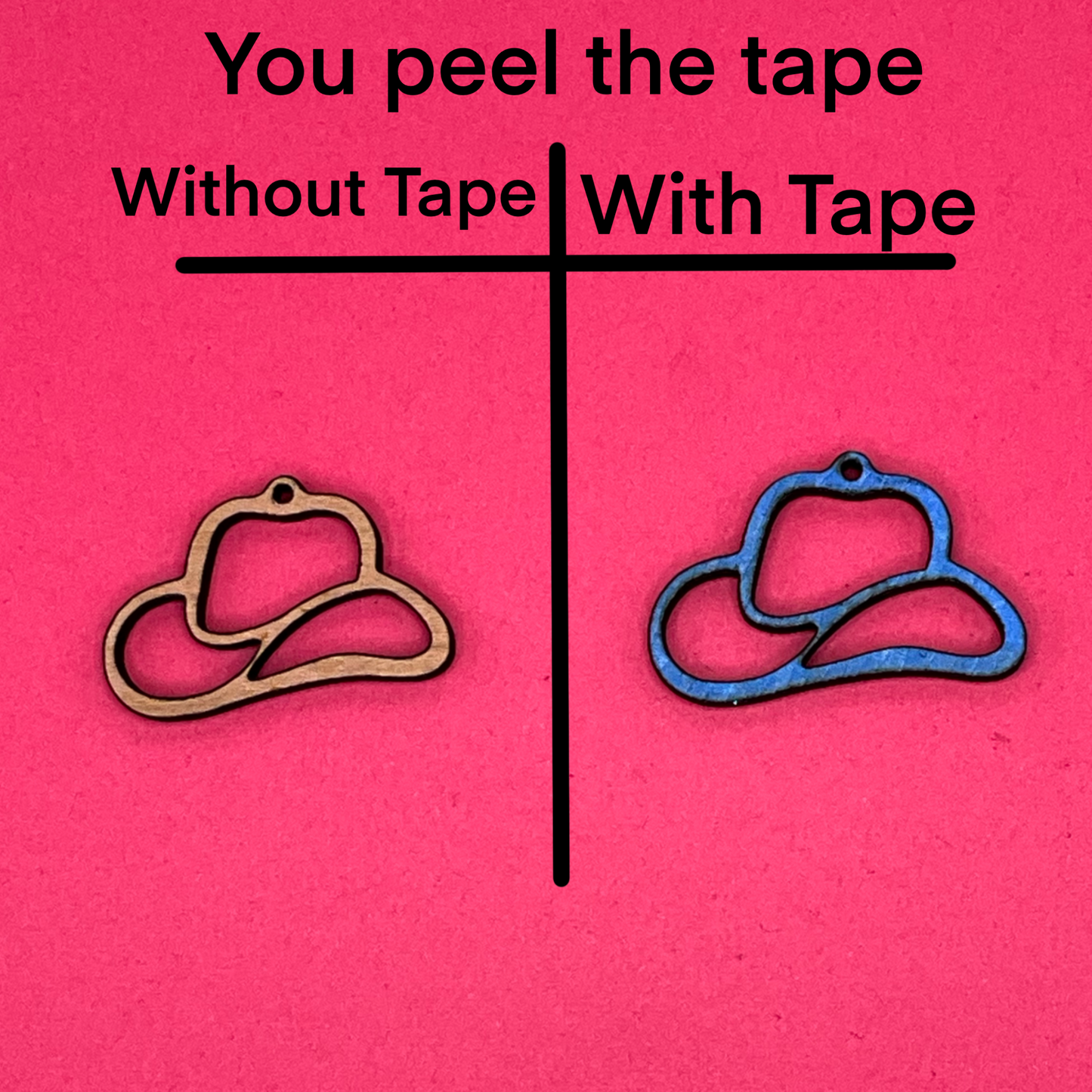 Blank Cowgirl Hat wooden bezel