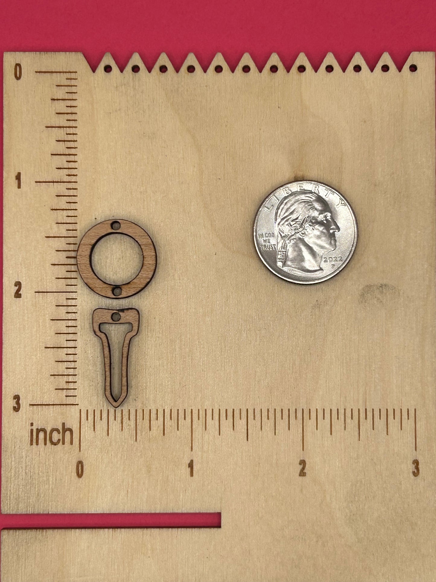 Blank Golf ball Tee wooden bezels