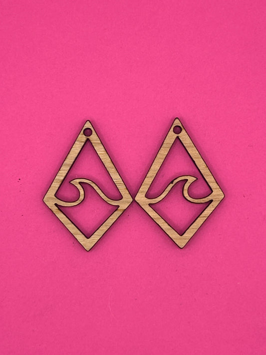 Blank chevron wave wooden blank