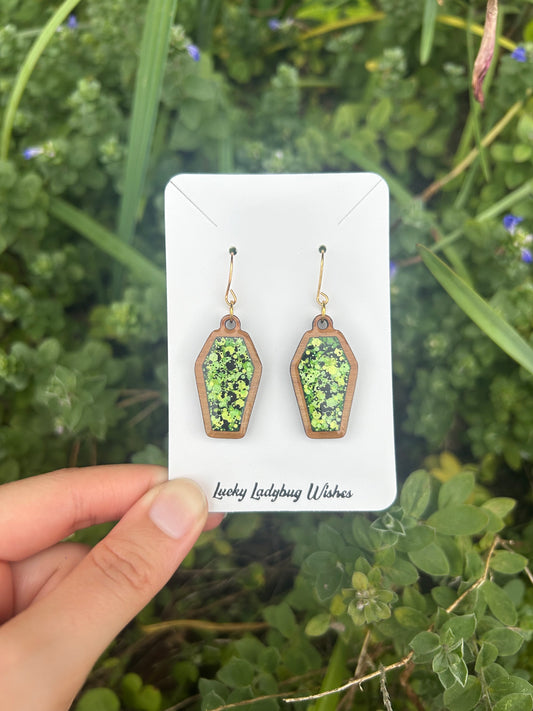 Coffin earrings