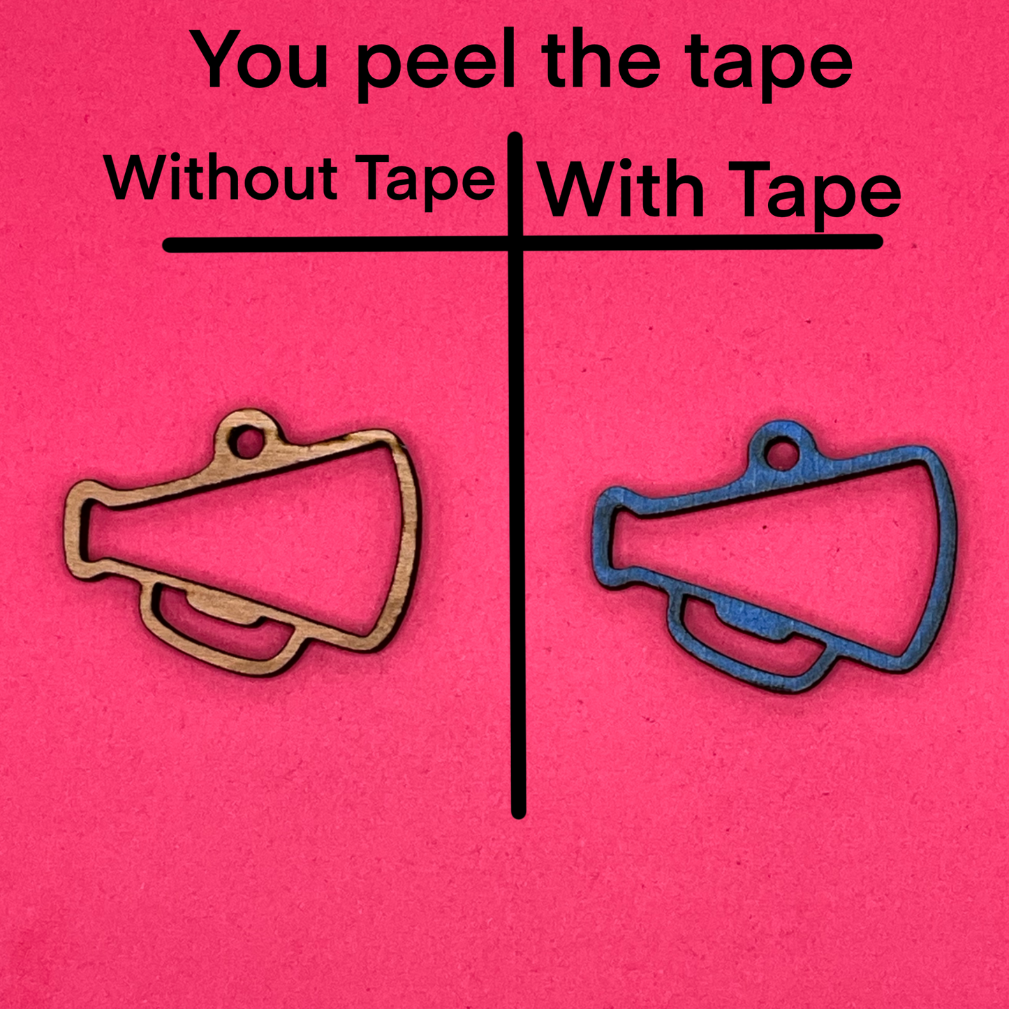 Blank Megaphone wooden bezels