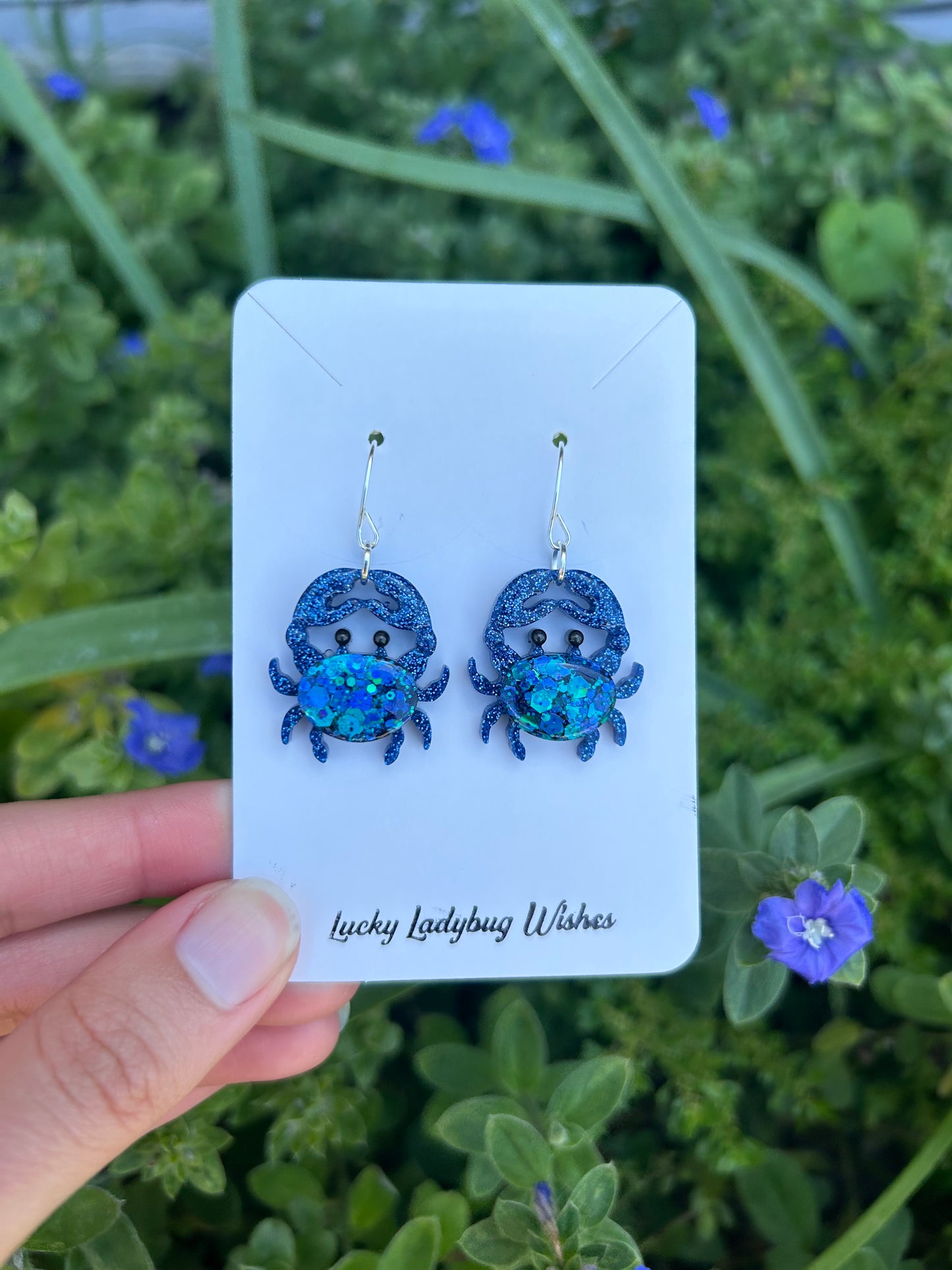 Small crab earrings