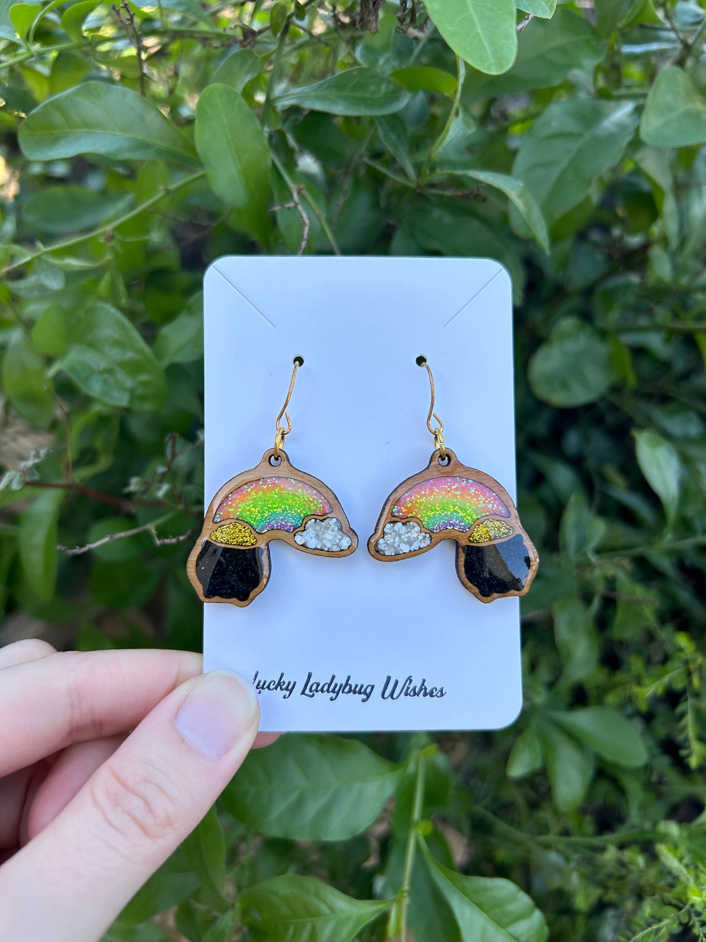 Rainbow Cauldron earrings