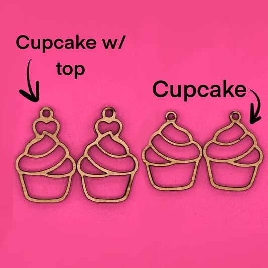 Blank cupcake wooden bezels