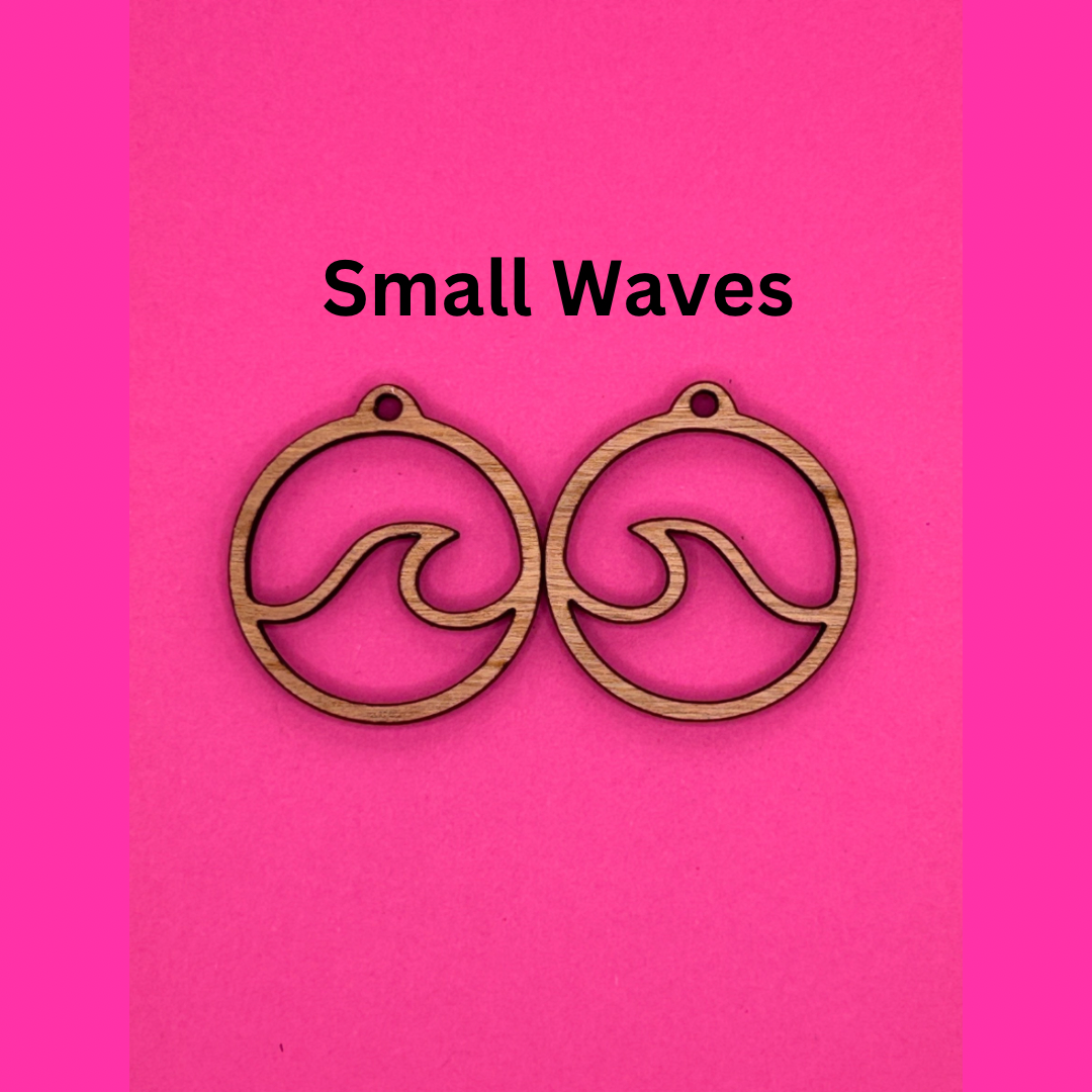 Blank Wave Hoops wooden bezel