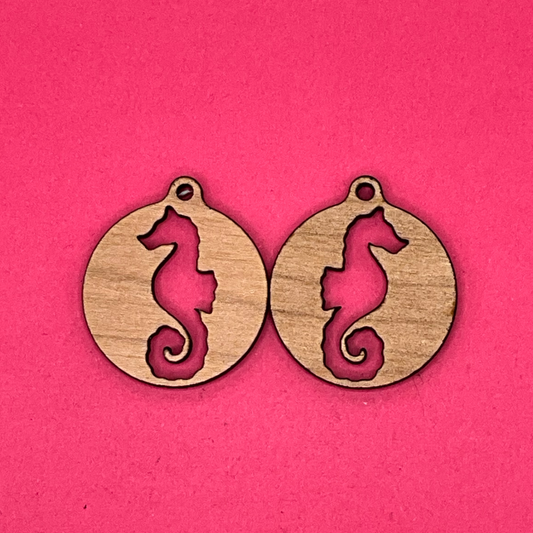 Blank Seahorse Hoop wooden bezels