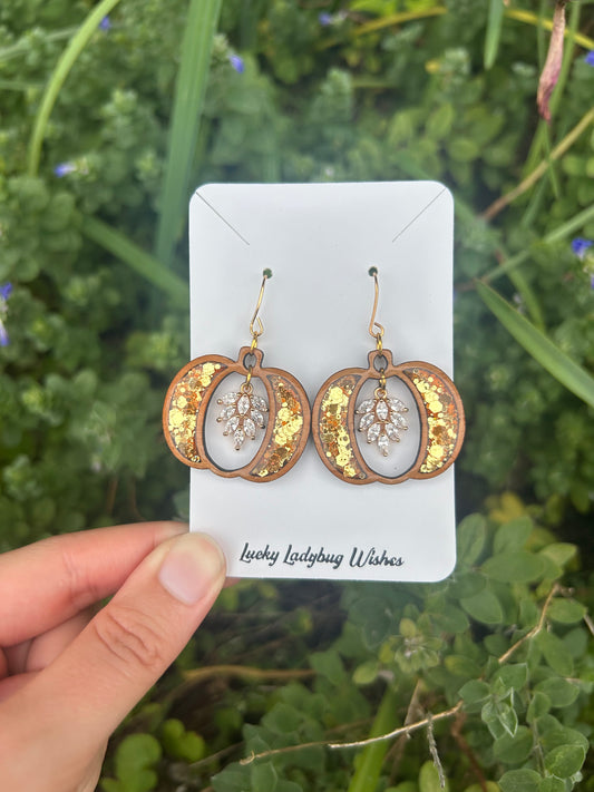 Diamond Pumpkin earrings