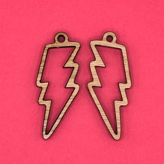 Blank Lightning Bolt wooden bezels