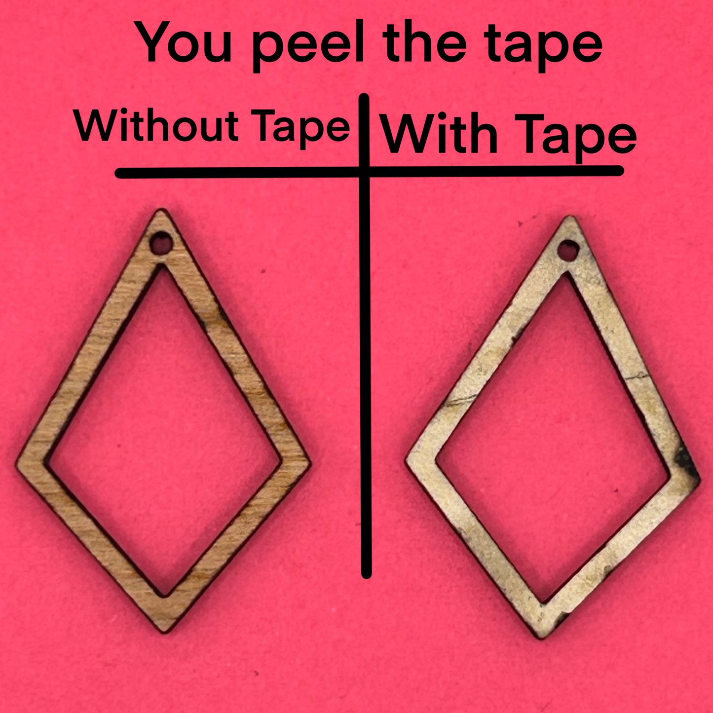 Blank Chevron wooden bezels