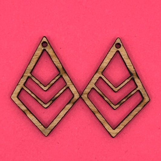 Blank Chevron Statement wooden bezels