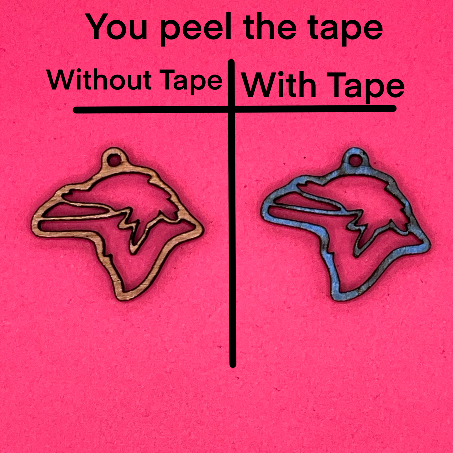 Blank Raven Mascot Custom wooden bezel