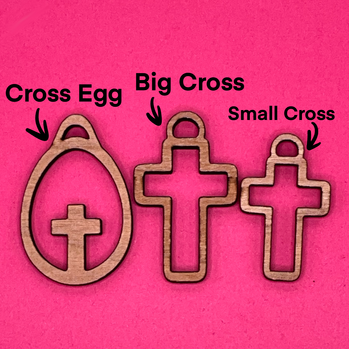 Blank cross wooden bezels
