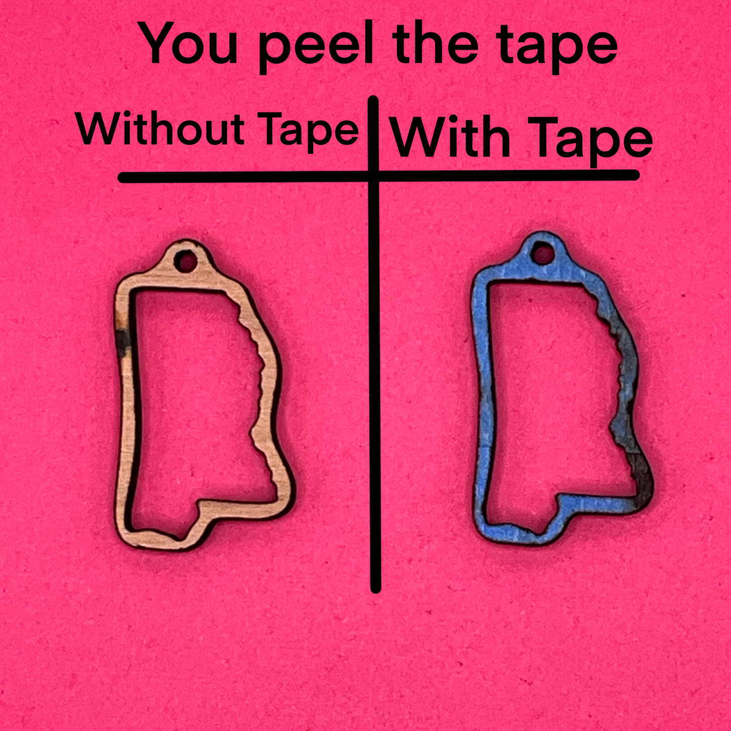 Blank Mississippi wooden bezel