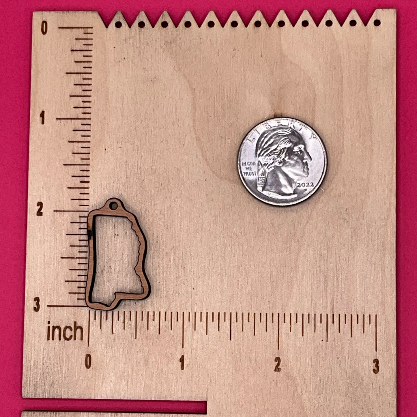 Blank Mississippi wooden bezel