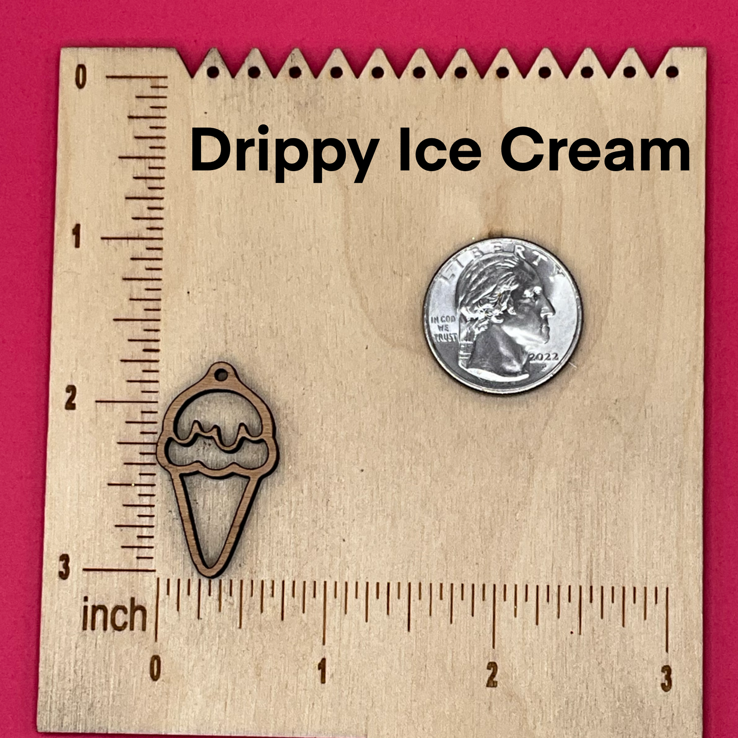 Blank Ice Cream wooden bezel