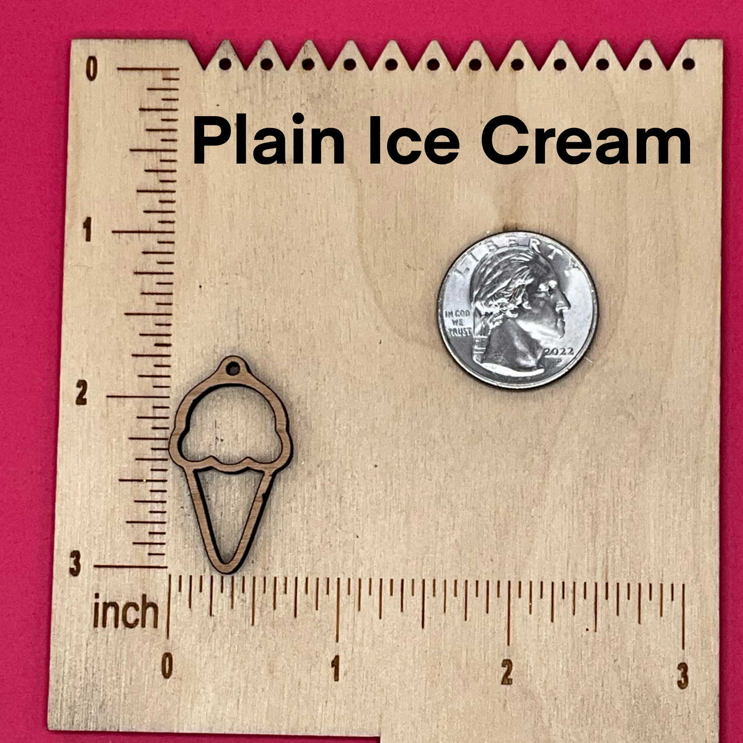 Blank Ice Cream wooden bezel