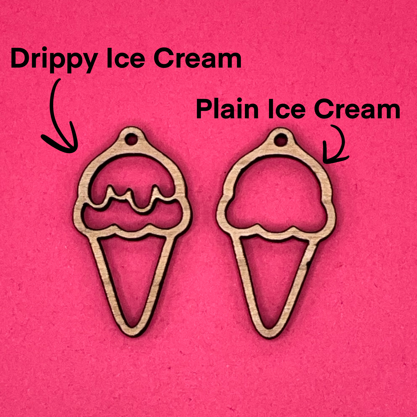 Blank Ice Cream wooden bezel