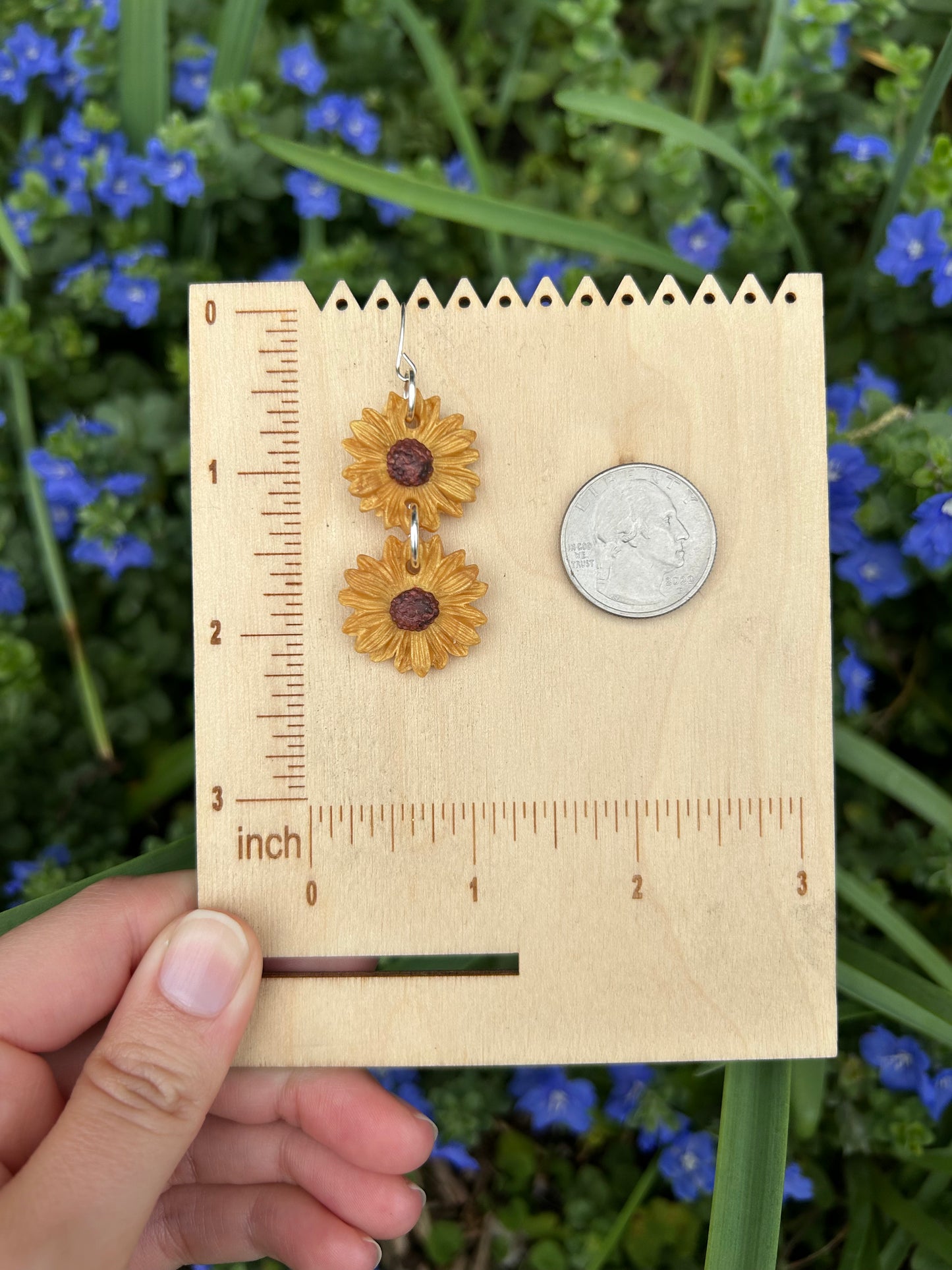 Sunflower earrings