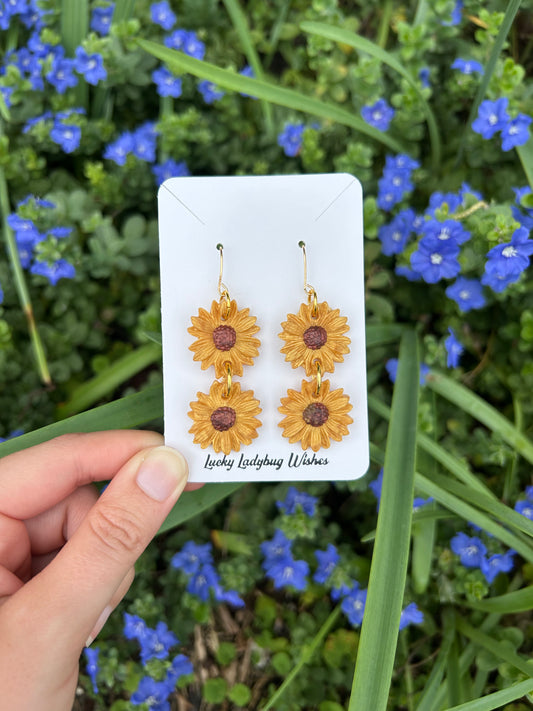 Sunflower earrings