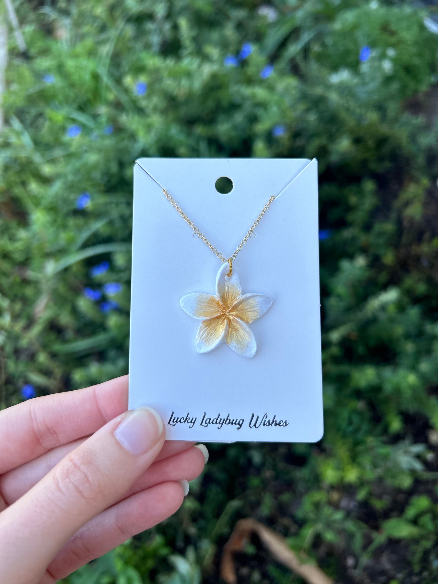 Plumeria necklace