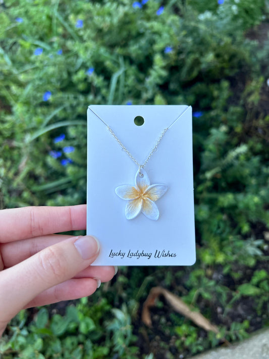 Plumeria necklace