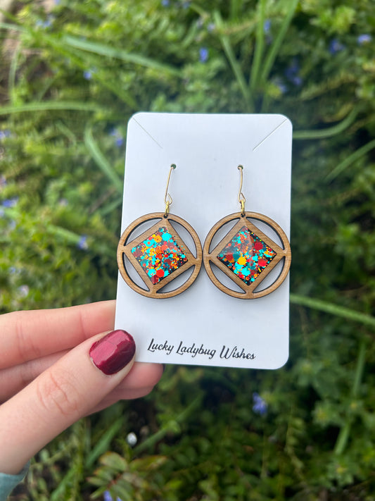 Faith wooden earrings