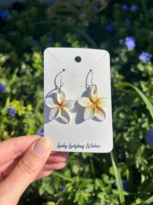 Plumeria earrings