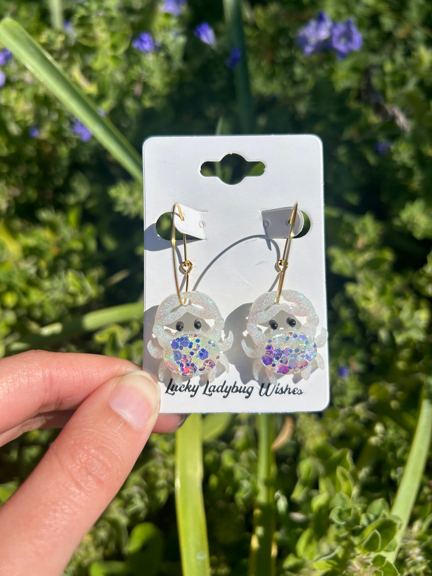Small crab earrings
