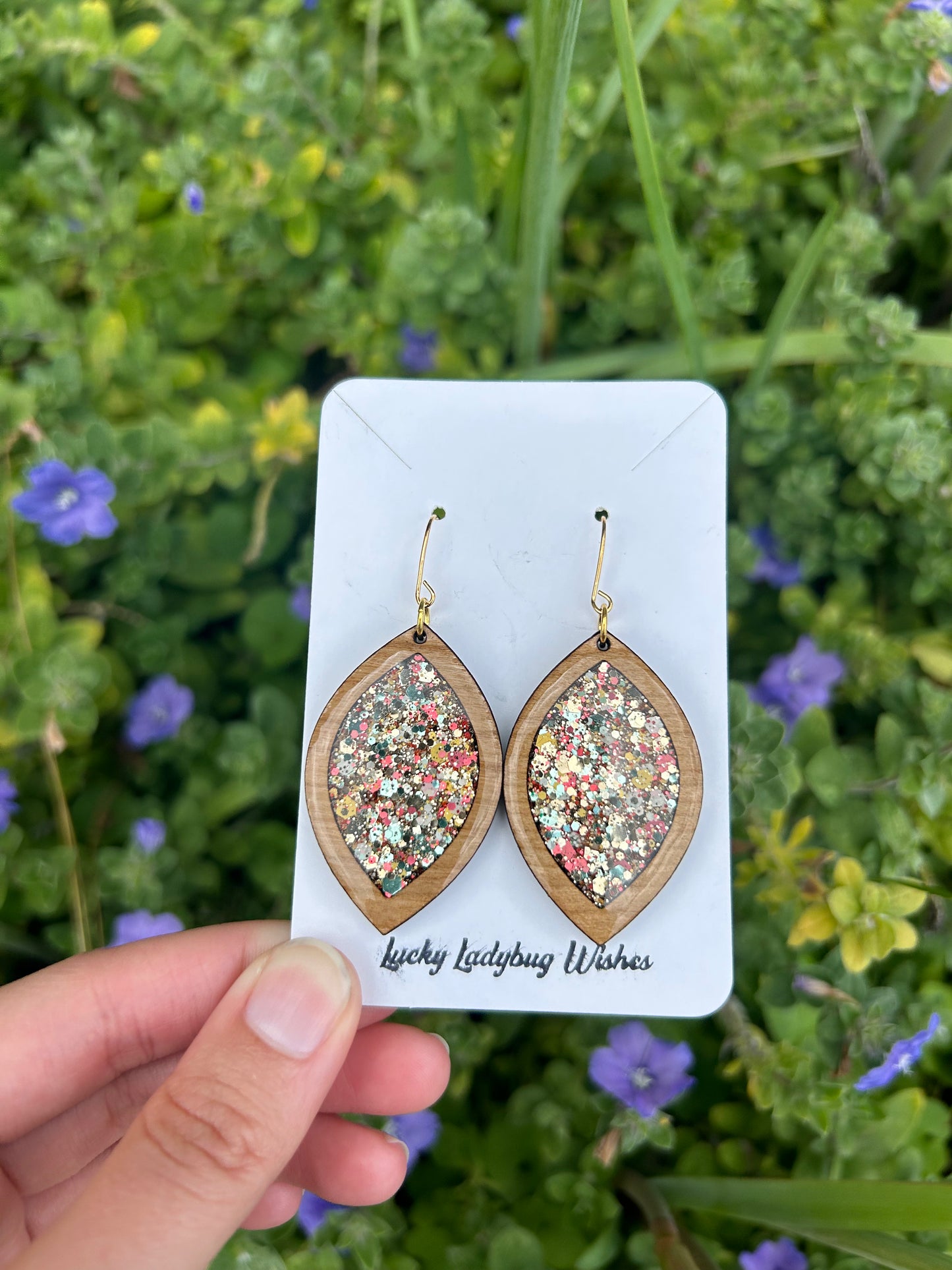 Gwen wooden earrings