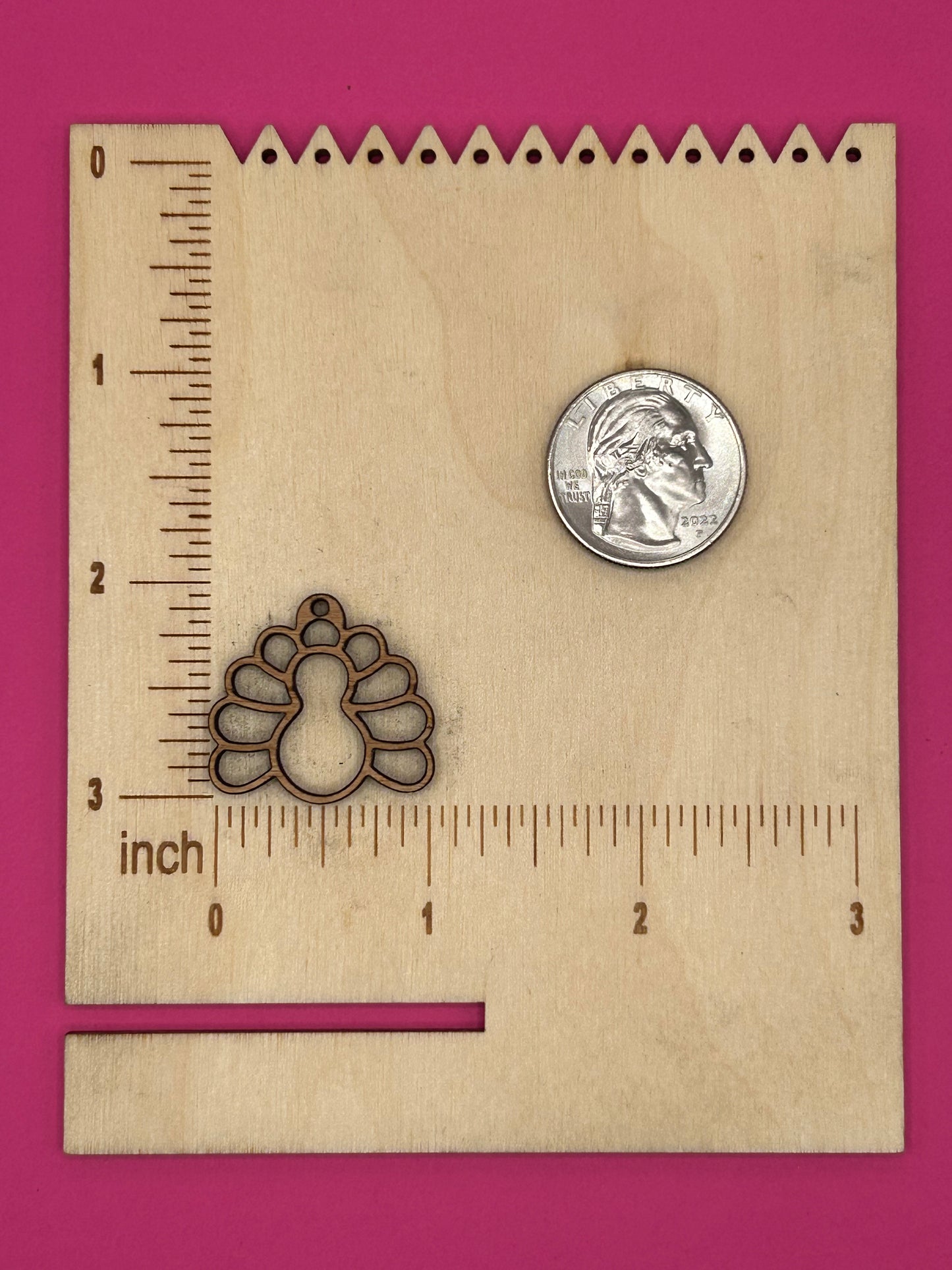 Blank turkey wooden bezel