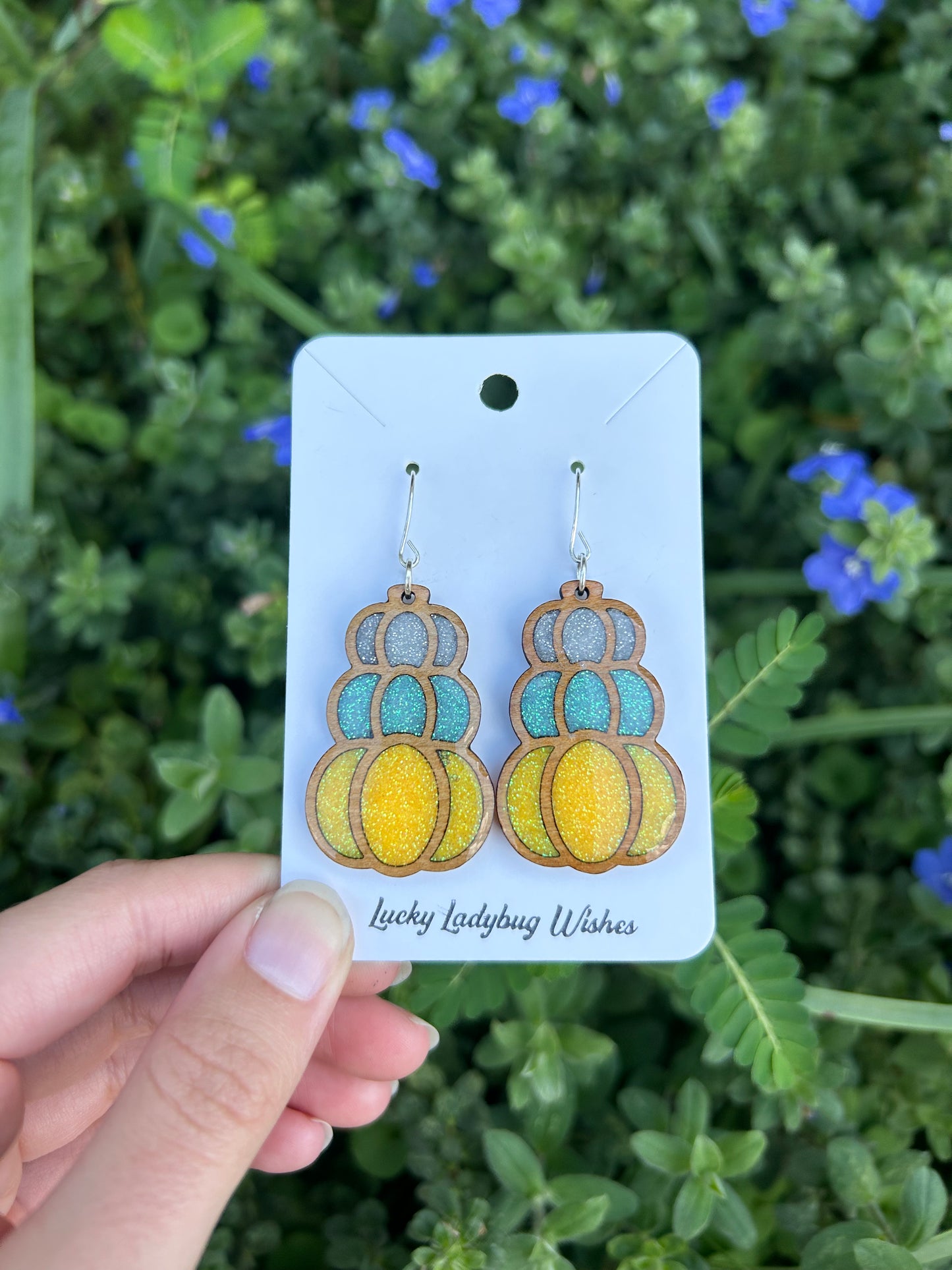3-stack pumpkin earrings