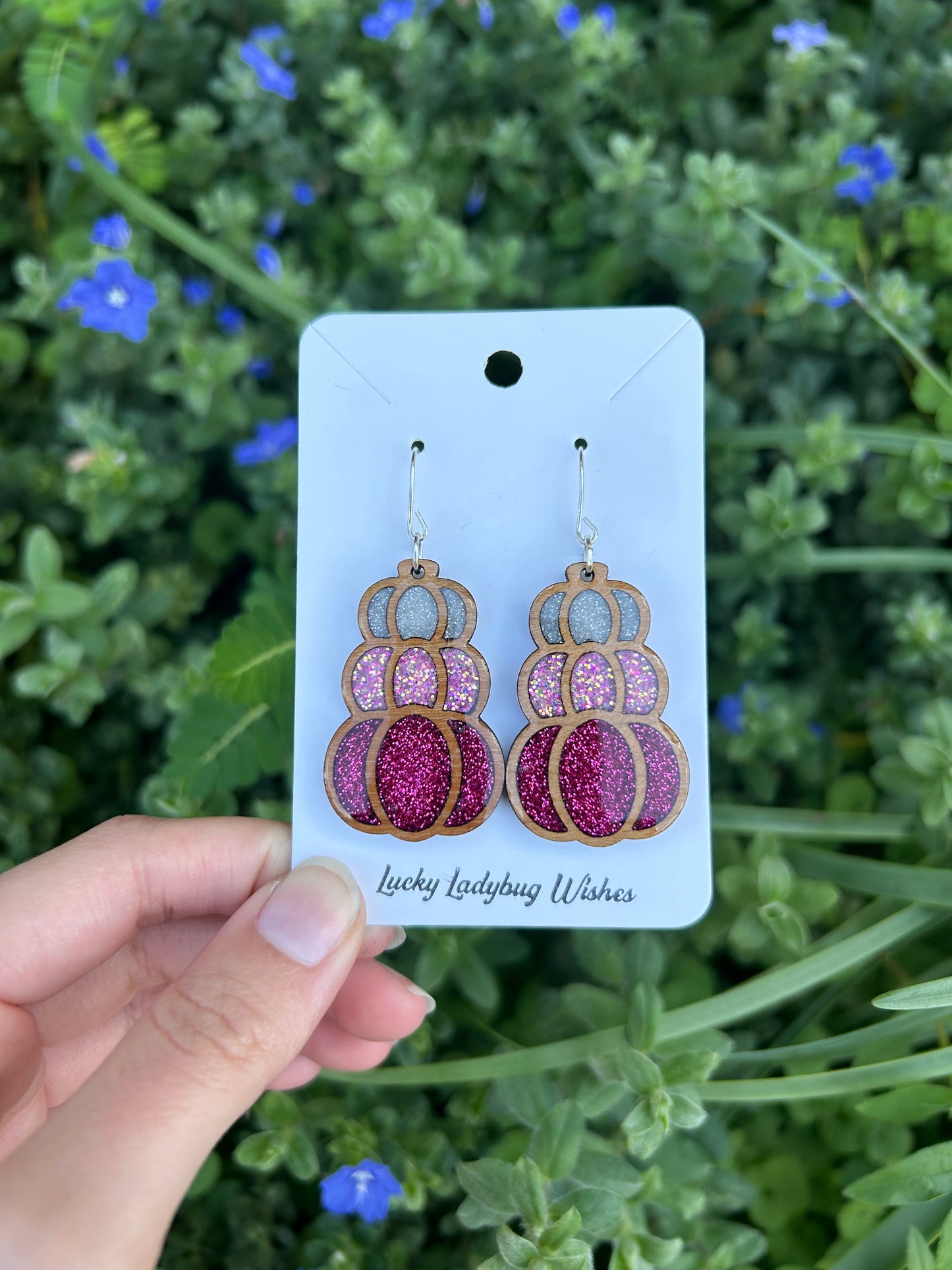 3-stack pumpkin earrings