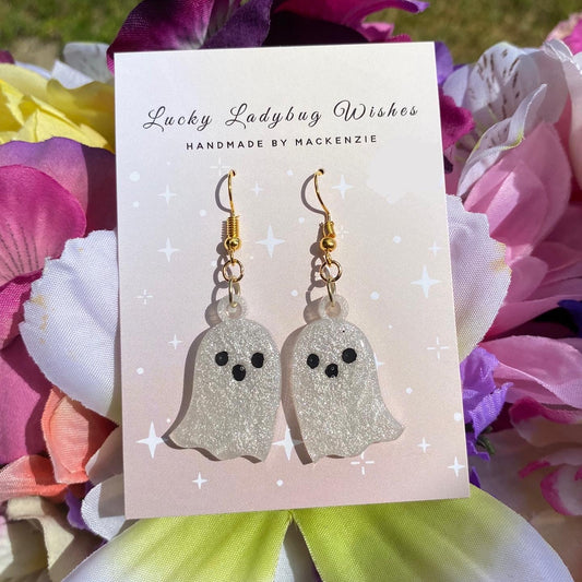 Small ghost earrings