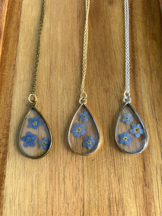 Forget me not necklaces